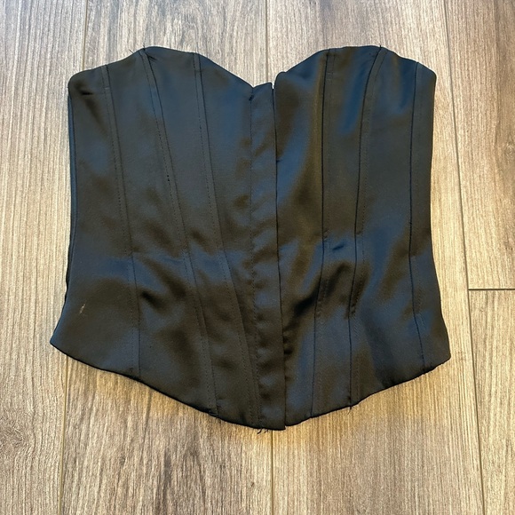 Zara Black Strapless Corset - Picture 1 of 4